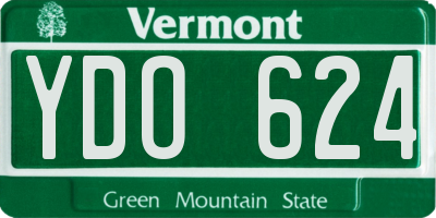 VT license plate YDO624
