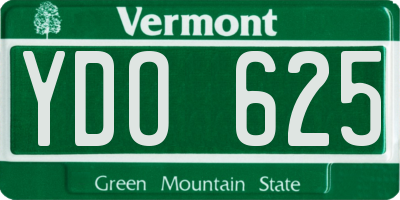 VT license plate YDO625