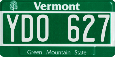VT license plate YDO627