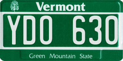 VT license plate YDO630