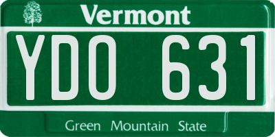 VT license plate YDO631
