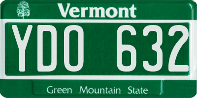 VT license plate YDO632