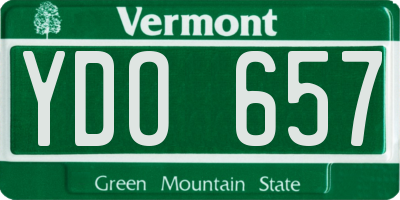 VT license plate YDO657