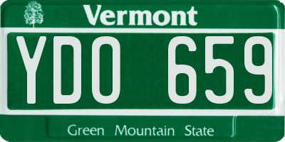 VT license plate YDO659
