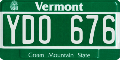 VT license plate YDO676