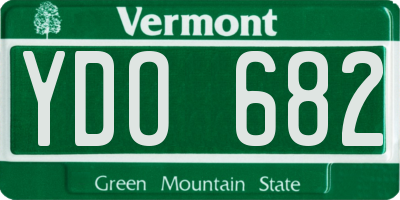 VT license plate YDO682