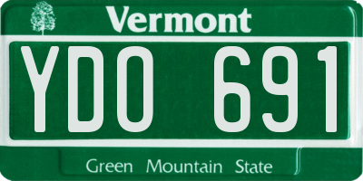 VT license plate YDO691