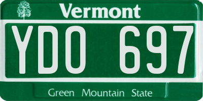 VT license plate YDO697