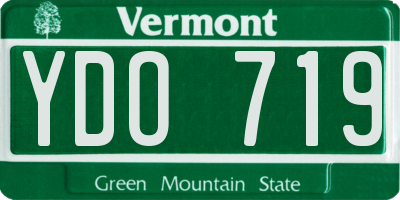 VT license plate YDO719