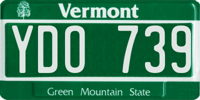 VT license plate YDO739