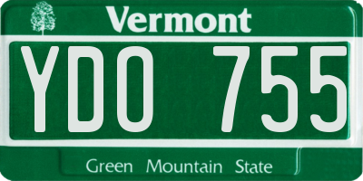 VT license plate YDO755