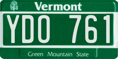 VT license plate YDO761