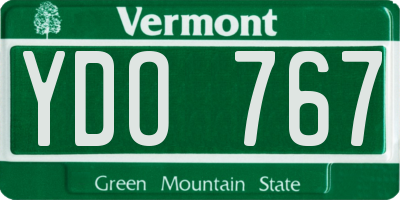 VT license plate YDO767