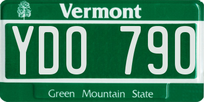 VT license plate YDO790
