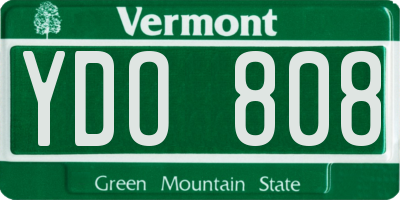 VT license plate YDO808
