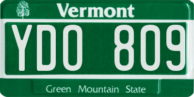 VT license plate YDO809