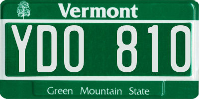 VT license plate YDO810
