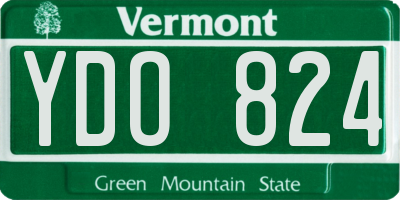 VT license plate YDO824