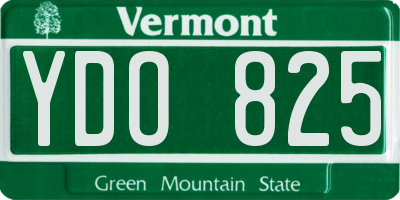 VT license plate YDO825