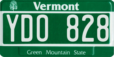 VT license plate YDO828