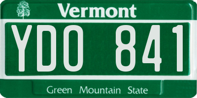 VT license plate YDO841