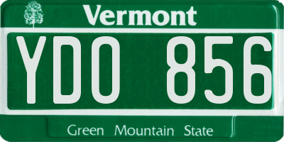 VT license plate YDO856