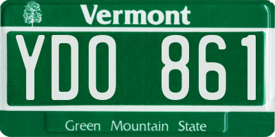 VT license plate YDO861