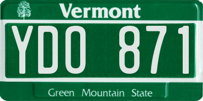 VT license plate YDO871
