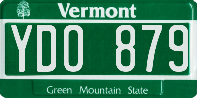 VT license plate YDO879