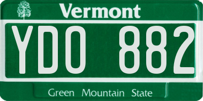 VT license plate YDO882