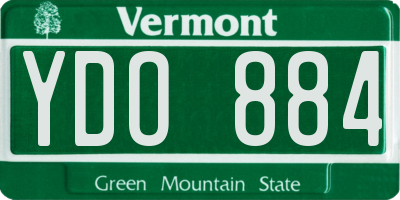 VT license plate YDO884