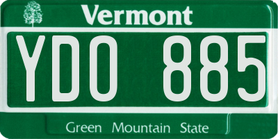 VT license plate YDO885