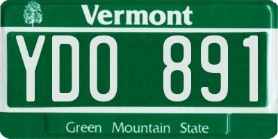 VT license plate YDO891