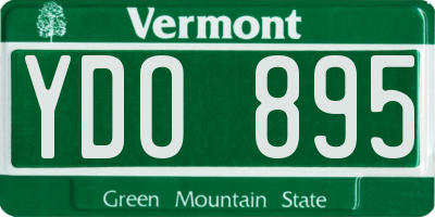 VT license plate YDO895