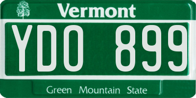 VT license plate YDO899
