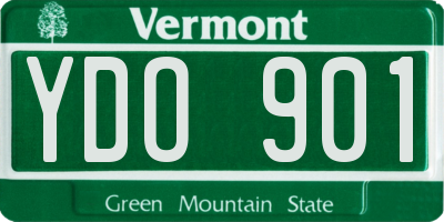 VT license plate YDO901