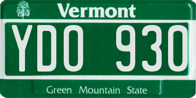 VT license plate YDO930