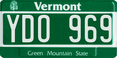 VT license plate YDO969