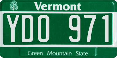 VT license plate YDO971