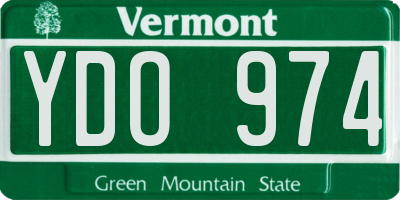 VT license plate YDO974