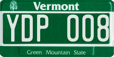 VT license plate YDP008