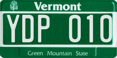 VT license plate YDP010