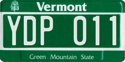 VT license plate YDP011
