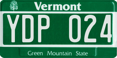 VT license plate YDP024
