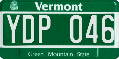 VT license plate YDP046