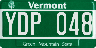 VT license plate YDP048