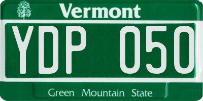 VT license plate YDP050
