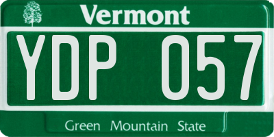 VT license plate YDP057