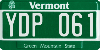 VT license plate YDP061