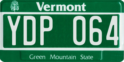 VT license plate YDP064
